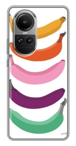 Силиконовый чехол с изображением "Цветные бананы" для Oppo Reno 10
