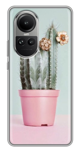 Чехол с печатью "Цветущий кактус" для Oppo Reno 10