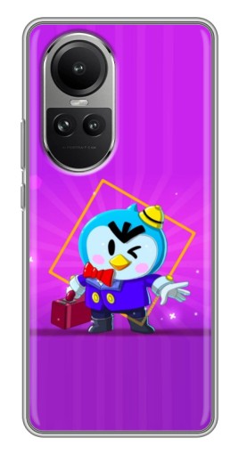Чехол с картинкой "Яркий пингвин" для Oppo Reno 10
