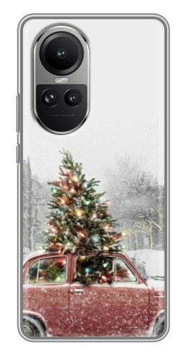Силиконовый чехол с изображением "Елка в машине" для Oppo Reno 10