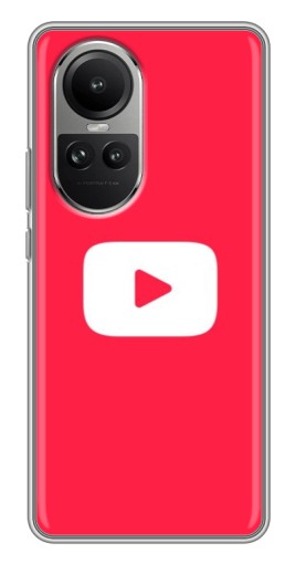 Чехол с печатью "YouTube Кнопка" для Oppo Reno 10
