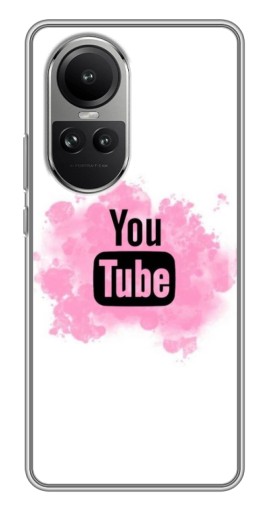Чехол с картинкой "Ютуб в дыму" для Oppo Reno 10