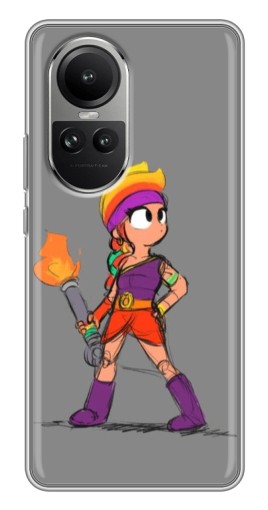 Силиконовый чехол с изображением "Amber с факелом" для Oppo Reno 10 Pro