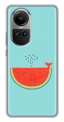 Чехол с картинкой "Арбуз кит" для Oppo Reno 10 Pro