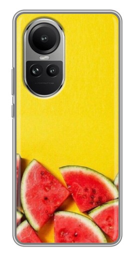 Чехол с картинкой "Арбузики на желтом" для Oppo Reno 10 Pro