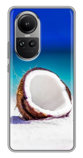 Чехол с картинкой "Кокос на пляже" для Oppo Reno 10 Pro