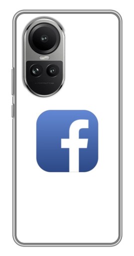 Чехол с принтом "Лого Фейсбук" для Oppo Reno 10 Pro