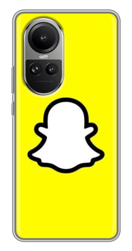 Чехол с принтом "Лого Snapchat" для Oppo Reno 10 Pro
