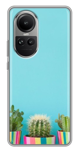 Чехол с печатью "Маленькие кактусы" для Oppo Reno 10 Pro
