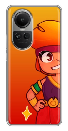 Силиконовый чехол с изображением "Мультяшная Амбер" для Oppo Reno 10 Pro