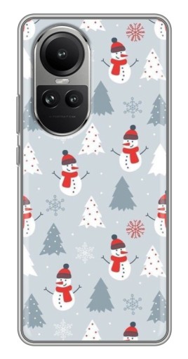 Силиконовый чехол с изображением "Новогодний фон" для Oppo Reno 10 Pro