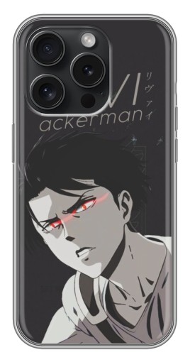 Силиконовый чехол с изображением "АОТ Леви" для iPhone 15 Pro