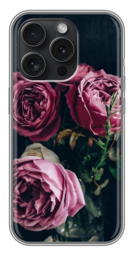 Силиконовый чехол с изображением "Букет роз" для iPhone 15 Pro