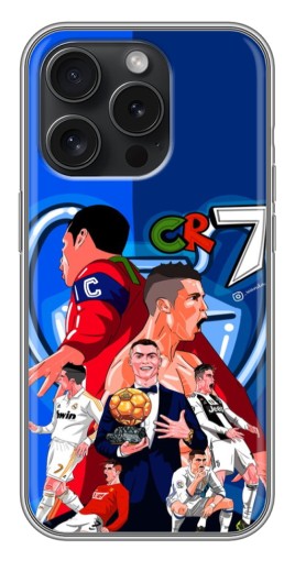 Чехол с печатью "CR7" для iPhone 15 Pro