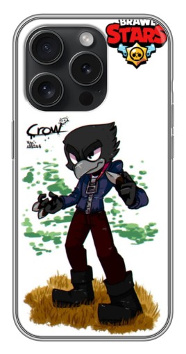 Чехол с печатью "Crow" для iPhone 15 Pro