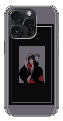 Силиконовый чехол с изображением "Итачи в рамке" для iPhone 15 Pro