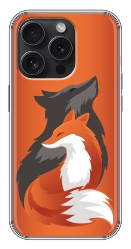 Силиконовый чехол с изображением "Лиса ART" для iPhone 15 Pro