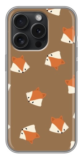 Чехол с печатью "Лисёнки" для iPhone 15 Pro