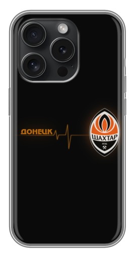 Чехол с картинкой "Шахтер в сердце" для iPhone 15 Pro