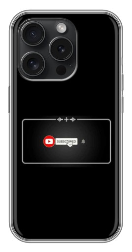 Чехол с печатью "subscribed" для iPhone 15 Pro