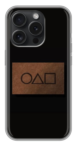 Силиконовый чехол с изображением "Визитка игра в кальмара" для iPhone 15 Pro