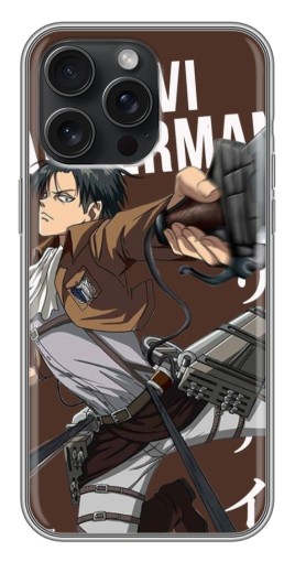 Силиконовый чехол с изображением "Ackermankerman levi" для iPhone 15 Pro Max