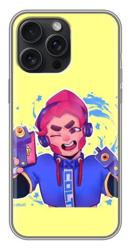 Силиконовый чехол с изображением "Colt Anime" для iPhone 15 Pro Max