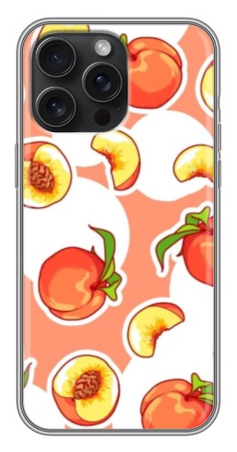 Чехол с картинкой "Дольки персиков" для iPhone 15 Pro Max