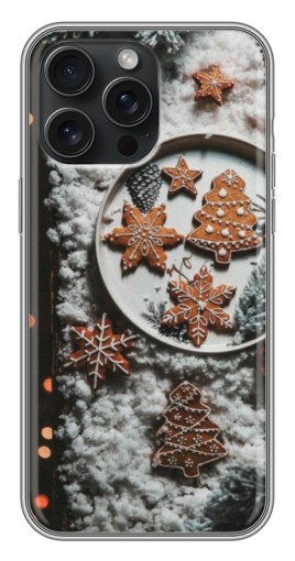 Силиконовый чехол с изображением "Имбирные пряники" для iPhone 15 Pro Max