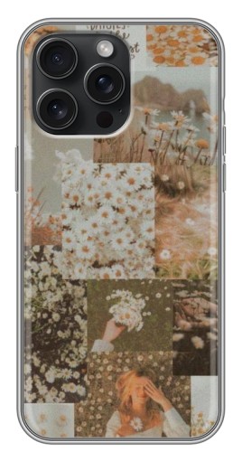 Чехол с картинкой "Коллаж ромашек " для iPhone 15 Pro Max