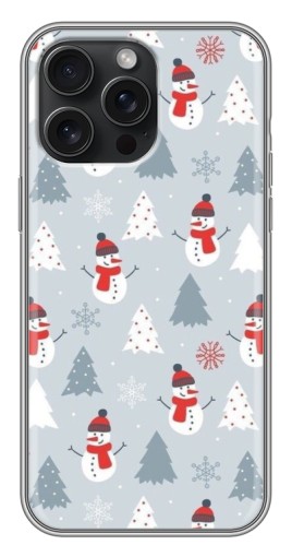 Чехол с картинкой "Новогодний фон" для iPhone 15 Pro Max