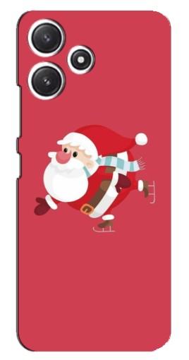Чехол с принтом "Дед Мороз на коньках" для Xiaomi POCO M6