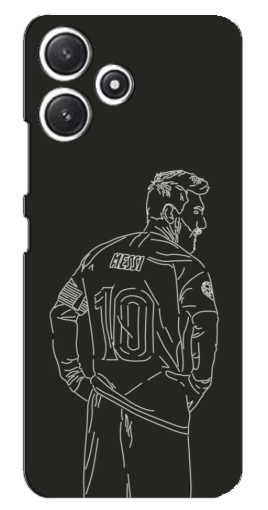 Силиконовый чехол с изображением "Контур Месси" для Xiaomi POCO M6