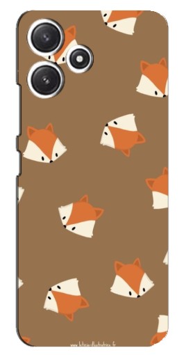 Чехол с картинкой "Лисёнки" для Xiaomi POCO M6