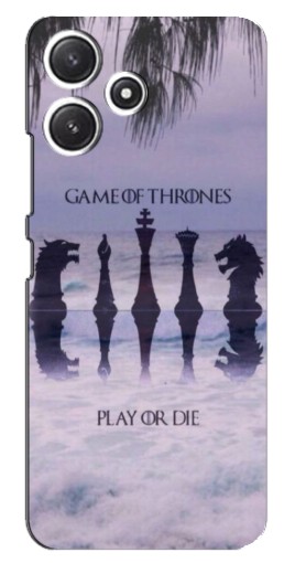 Силиконовый чехол с изображением "Play or Die" для Xiaomi POCO M6