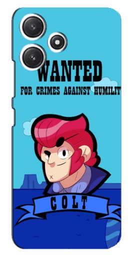 Силиконовый чехол с изображением "WANTED COLT" для Xiaomi POCO M6