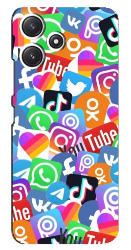 Чехол с печатью "Яркие иконки" для Xiaomi POCO M6