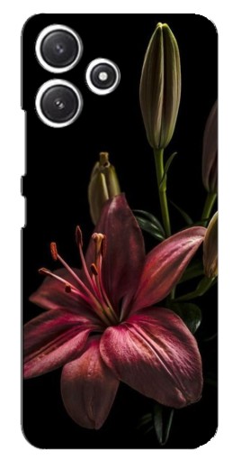 Силиконовый чехол с изображением "Красная лилия " для Xiaomi POCO M6 Pro (5G)