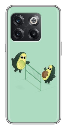 Чехол с принтом "Авокадо волейболисты " для OnePlus 10T