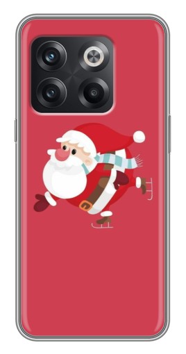 Чехол с принтом "Дед Мороз на коньках" для OnePlus 10T