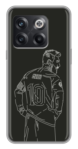 Силиконовый чехол с изображением "Контур Месси" для OnePlus 10T
