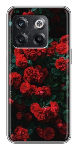 Чехол с картинкой "Красные розы" для OnePlus 10T