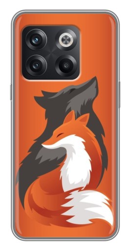 Силиконовый чехол с изображением "Лиса ART" для OnePlus 10T