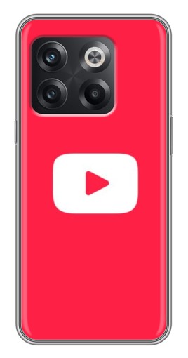 Силиконовый чехол с изображением "YouTube Кнопка" для OnePlus 10T
