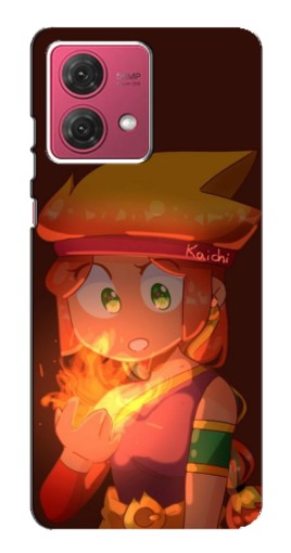 Чехол с картинкой "Amber с огнем" для Motorola MOTO G84