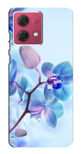 Силиконовый чехол с изображением "Голубые орхидеи" для Motorola MOTO G84