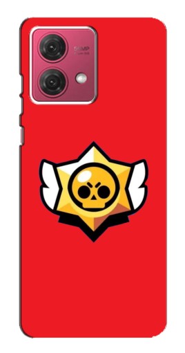 Силиконовый чехол с изображением "Лого на красном" для Motorola MOTO G84