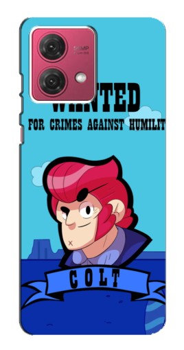 Чехол с печатью "WANTED COLT" для Motorola MOTO G84