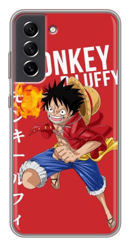 Силиконовый чехол с изображением "Атакующий D Luffy" для Samsung Galaxy S21 FE
