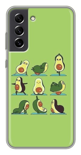 Силиконовый чехол с изображением "Авокадо Йога" для Samsung Galaxy S21 FE